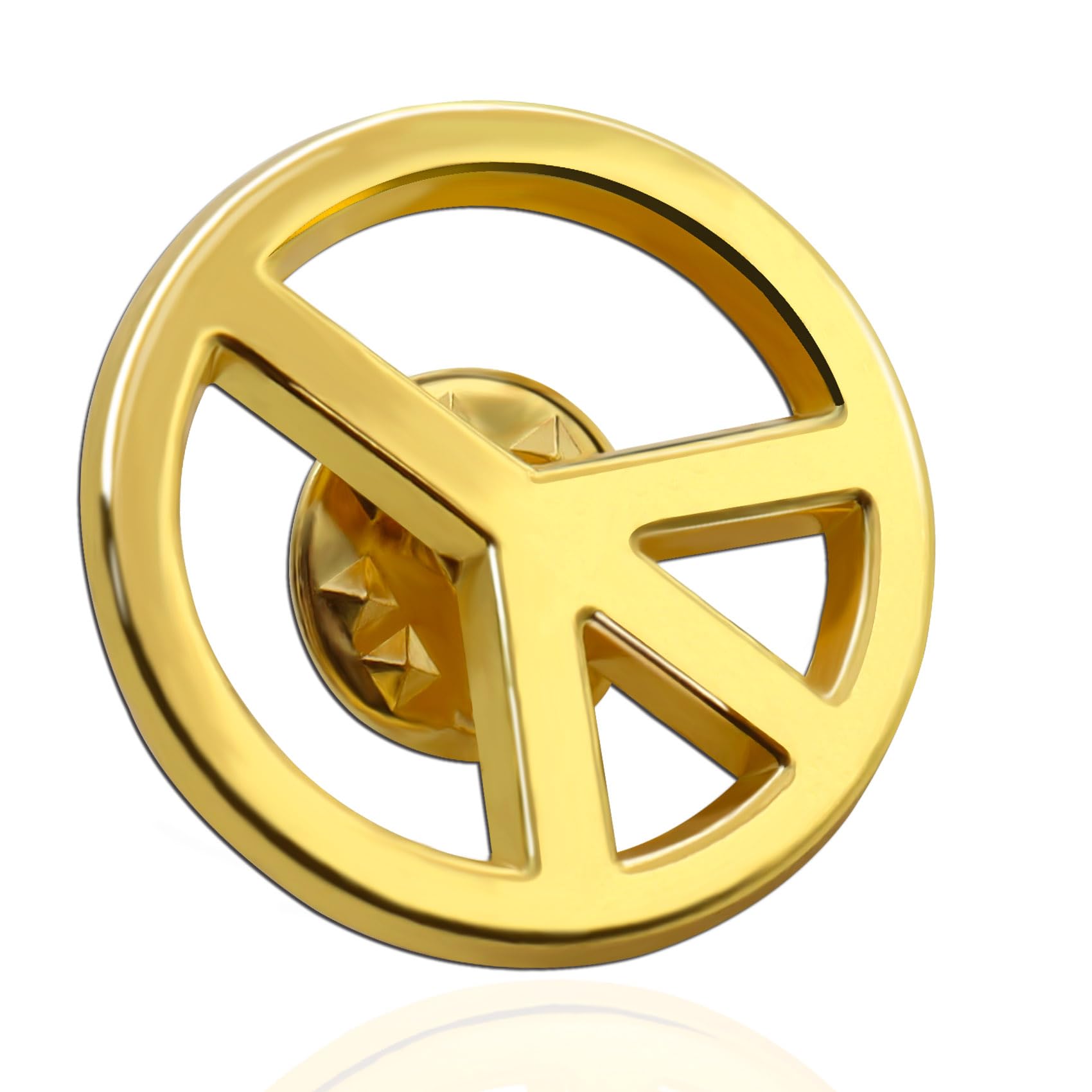 12/24/50/100Pcs Gold-Tone Peace Sign Lapel Pins Bulk - Metal Love Peace Brooch Badge Souvenir for Men Women Clothes Bags Hats - Image 4