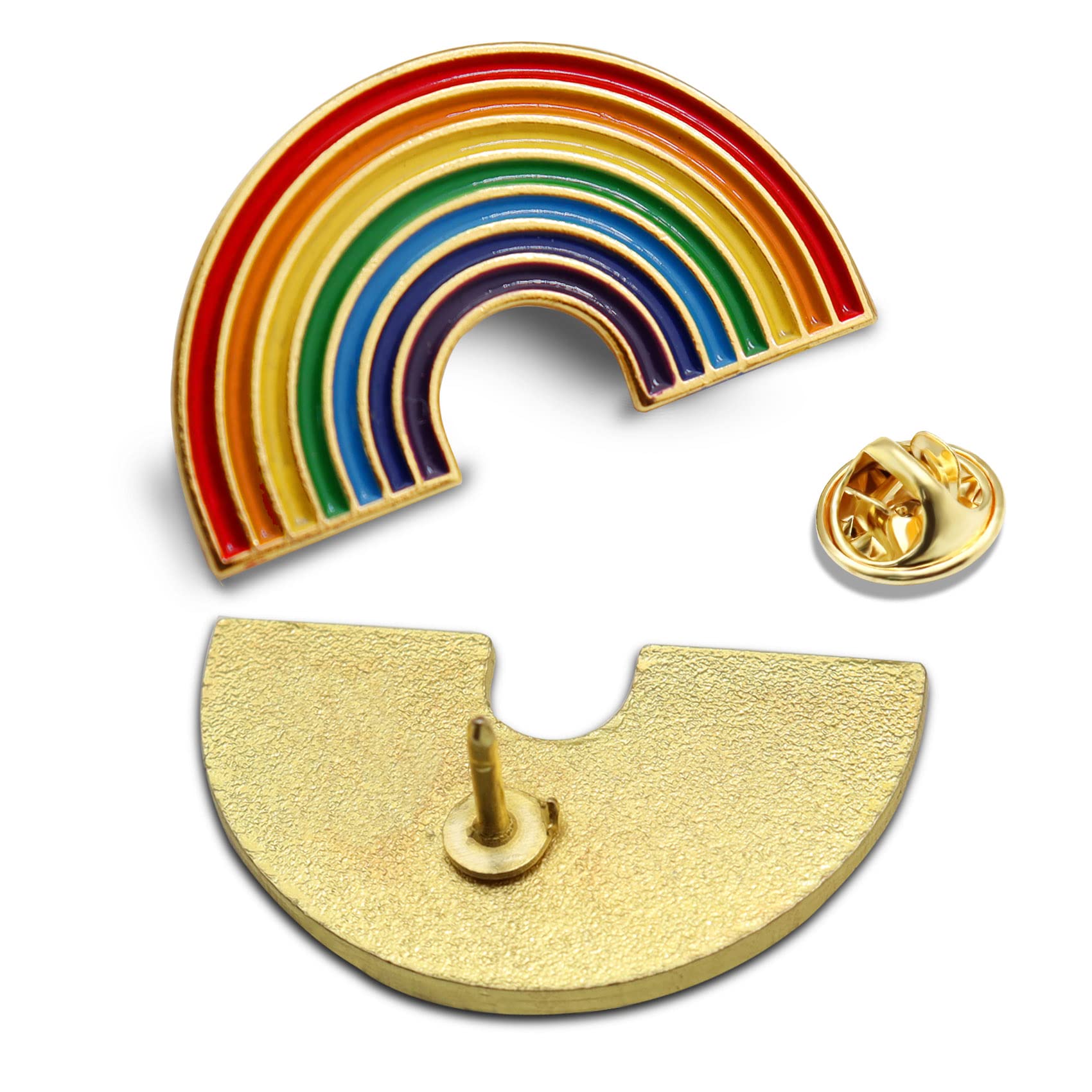 12/50/100 Pcs Enamel Pride Rainbow Lapel Pins Bulk-Supports LGBT Progress Gay Brooch Badge for Men Women Clothes Bags Hats - Image 3