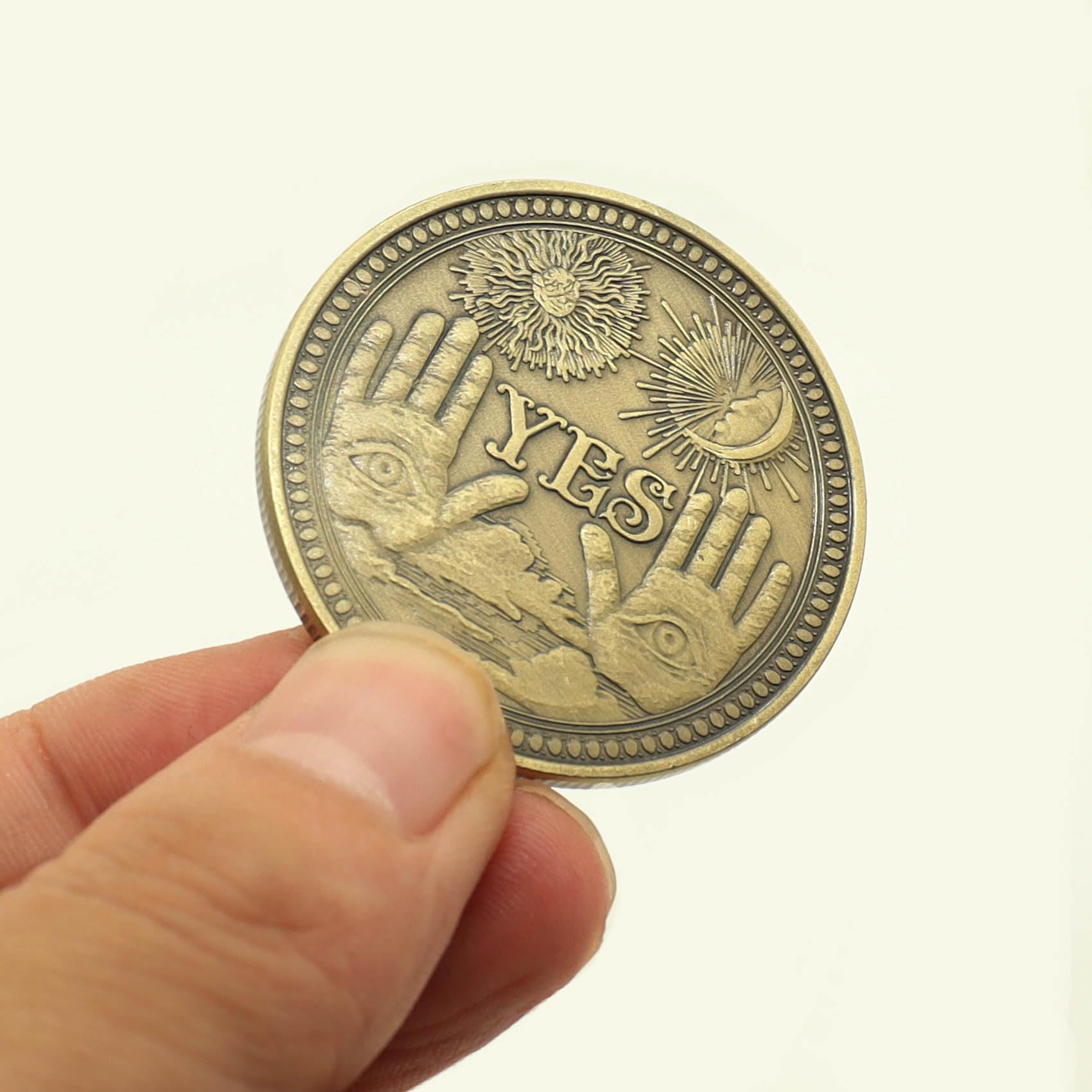 12Pack Yes No Challenge Coin Bulk Decision Maker Divination Collector's Medallion Souvenir Divination Flip Coin Lucky Metal Coins Party Game Supplies - Image 3