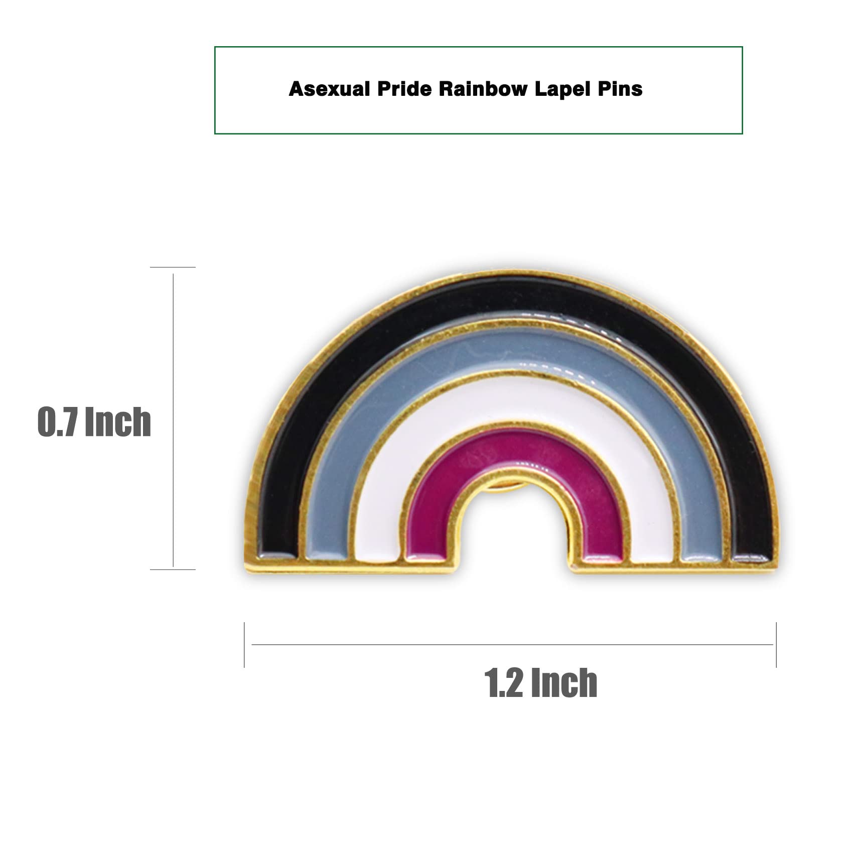 2/12/100Pcs Enamel Asexual Pride Rainbow Lapel Pins Bulk-Supports LGBT Progress Gay Brooch Badge for Men Women Clothes Bags Hats - Image 3