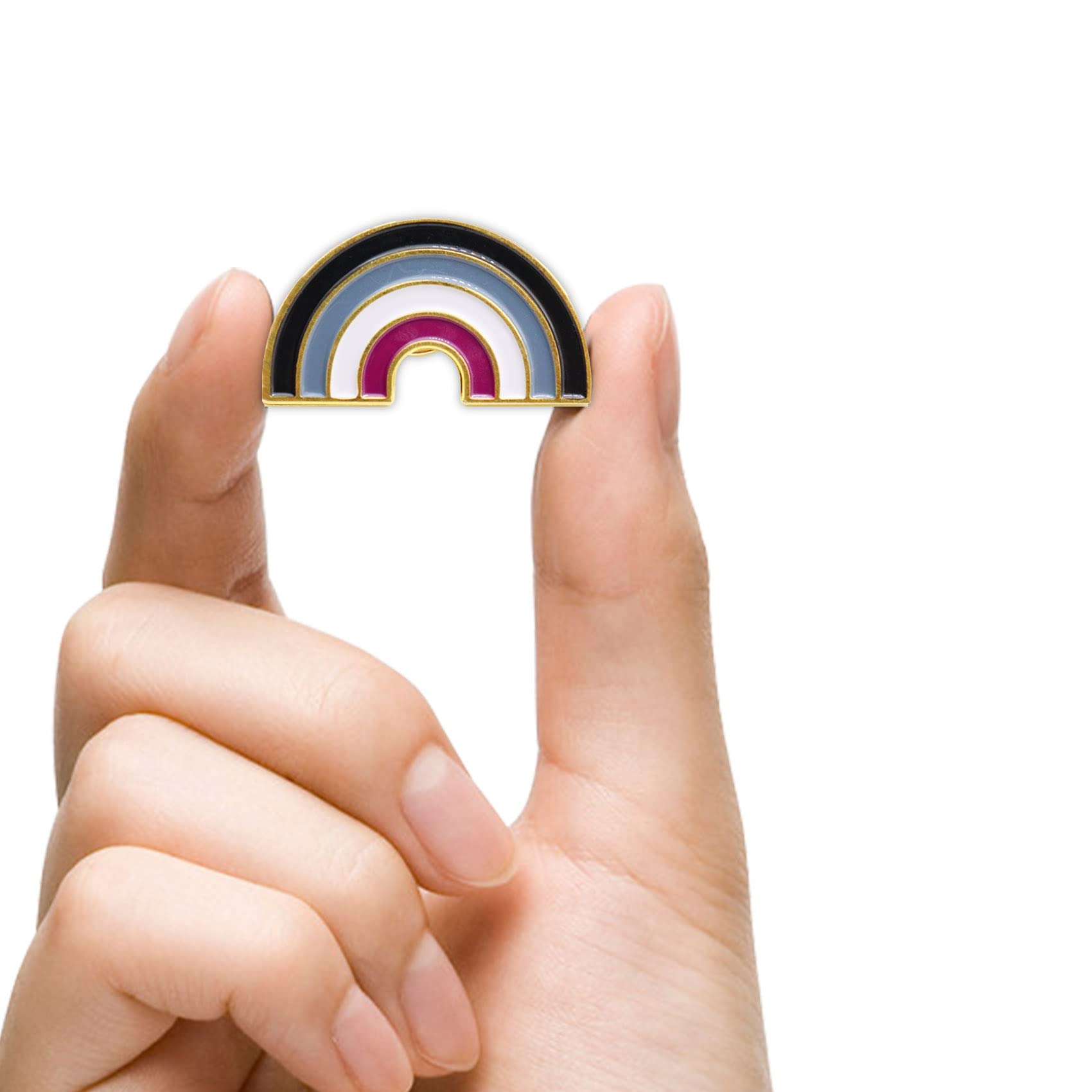 2/12/100Pcs Enamel Asexual Pride Rainbow Lapel Pins Bulk-Supports LGBT Progress Gay Brooch Badge for Men Women Clothes Bags Hats - Image 4