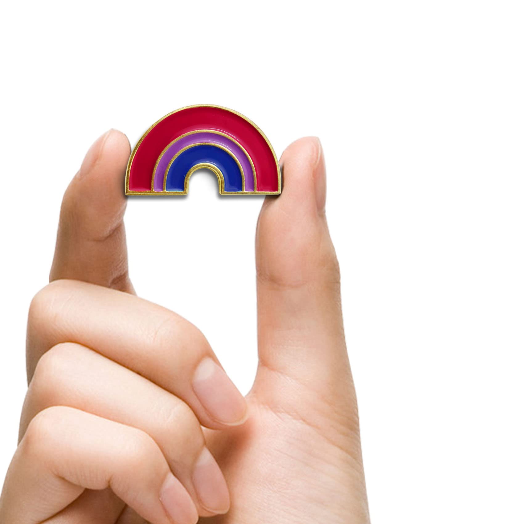 2/12/50/100Pcs Bisexual Bi Pride Rainbow Lapel Pins Bulk-Supports LGBT Progress Gay Brooch Badge for Men Women Clothes Bags Hats - Image 3