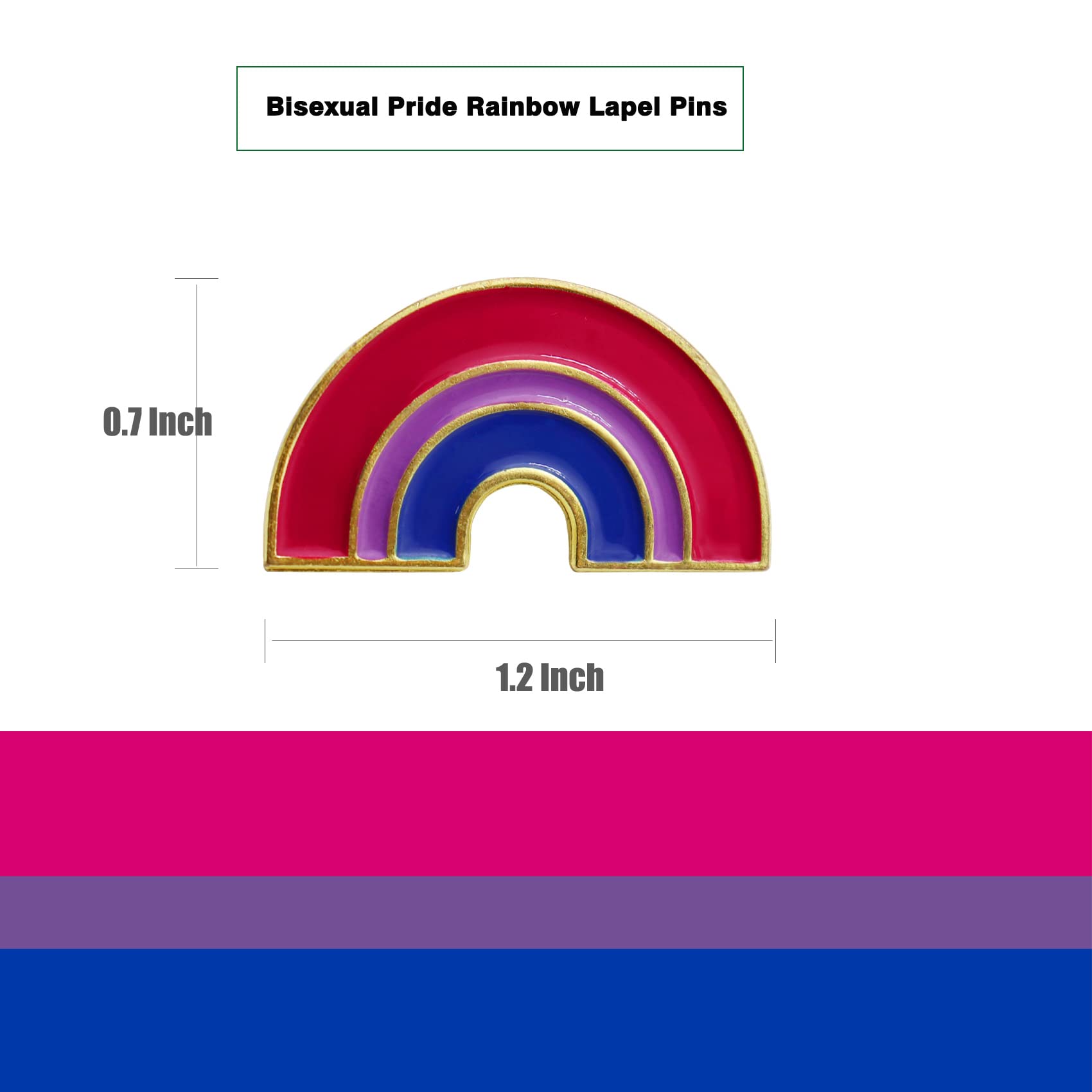 2/12/50/100Pcs Bisexual Bi Pride Rainbow Lapel Pins Bulk-Supports LGBT Progress Gay Brooch Badge for Men Women Clothes Bags Hats - Image 4