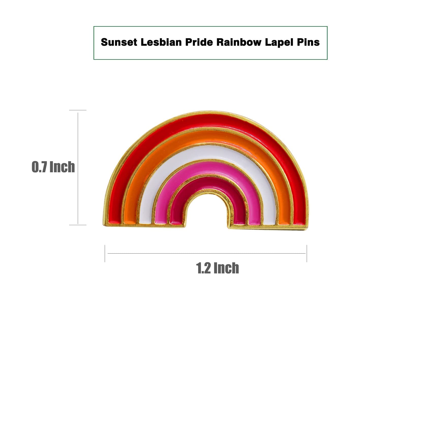 2/12/50/100Pcs Enamel Les Sunset Lesbian Pride Rainbow Lapel Pins Bulk-Supports LGBT Progress Gay Brooch Badge for Men Women Clothes Bags Hats - Image 4