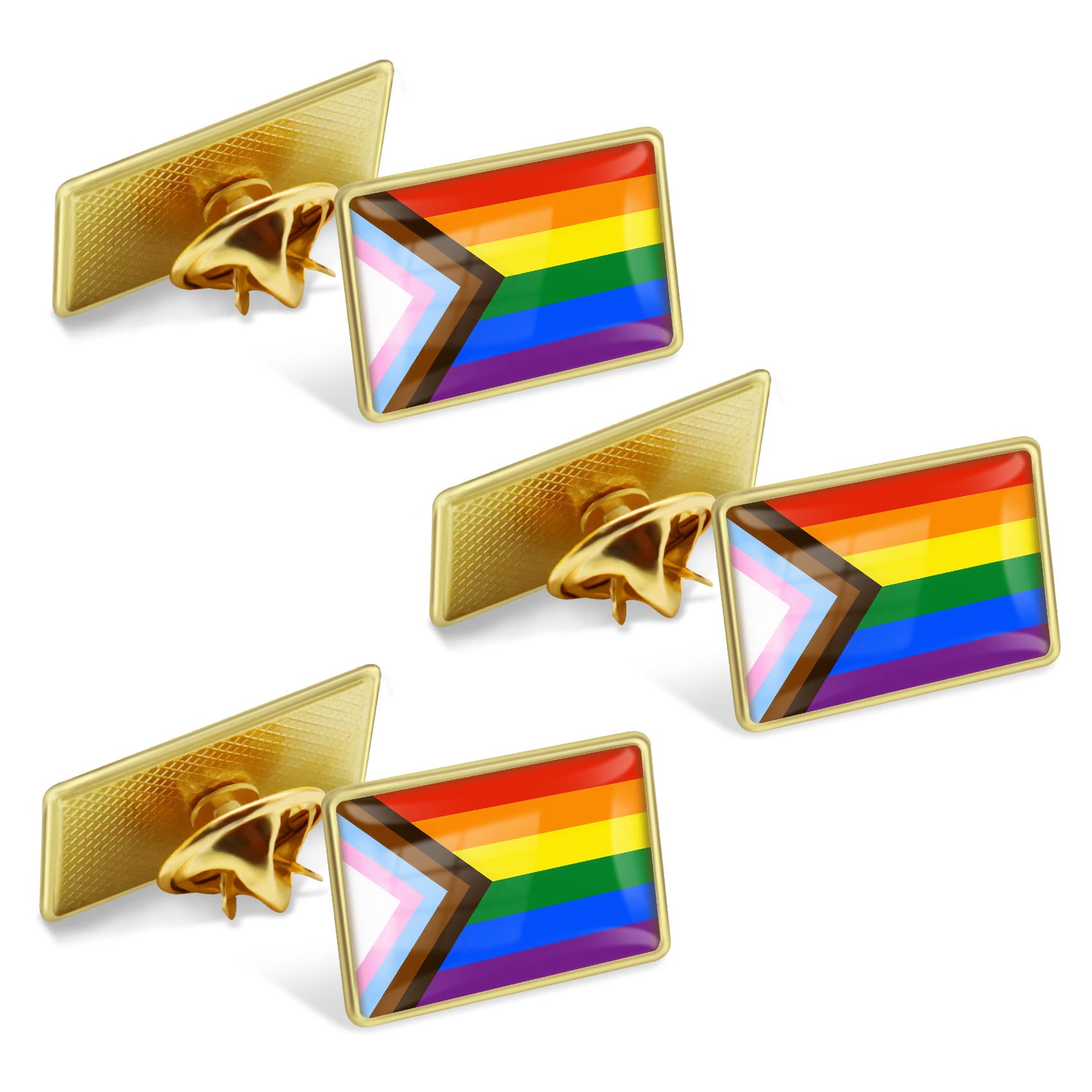 20/50/100/200Pcs Progress Pride Lapel Pins Bulk- LGBT Transgender Rainbow Lesbian Bisexual Gay Progressive Pin Brooch Badge for Men Women Clothes Bags Hats - Image 5