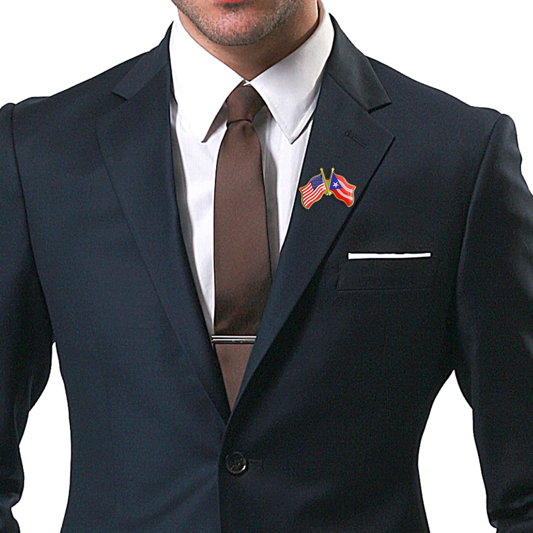 6/12/50/100 Pack-American Puerto Rico Flag Lapel Pins Friendship Bulk -1.5” - Image 5