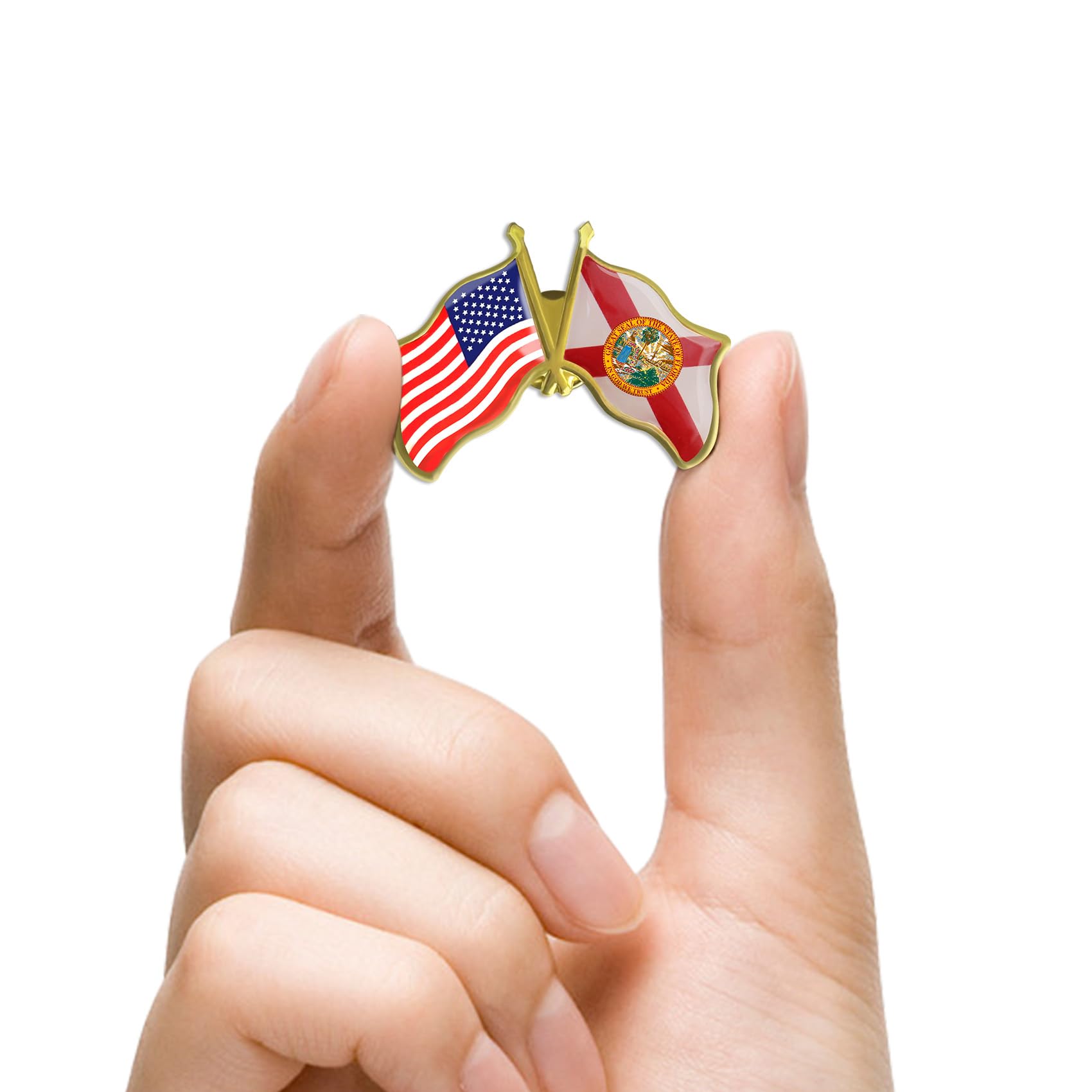 6/12/50/100 Pack-American State Florida Flag Lapel Pins Friendship Bulk -1.5” - Image 4