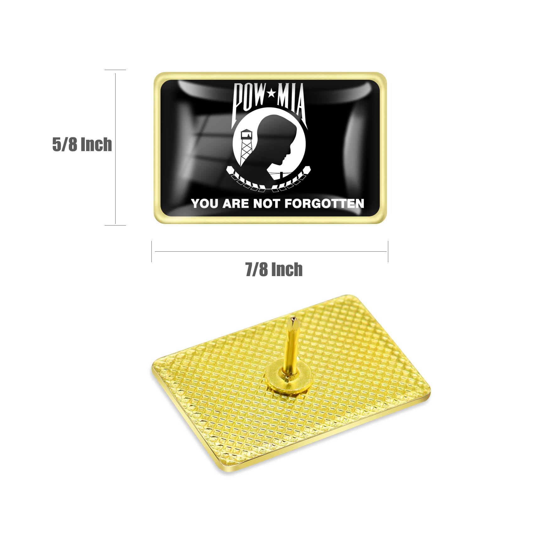 6/12/50/100 Pcs Pow Mia Flag Lapel Pins Bulk - Metal Military POW/MIA Pins Activist Organizations Brooch Badge Souvenir - Image 3