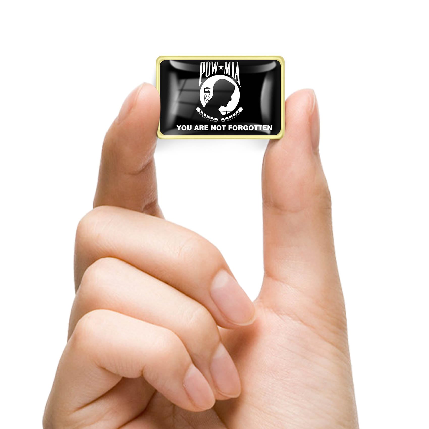 6/12/50/100 Pcs Pow Mia Flag Lapel Pins Bulk - Metal Military POW/MIA Pins Activist Organizations Brooch Badge Souvenir - Image 5