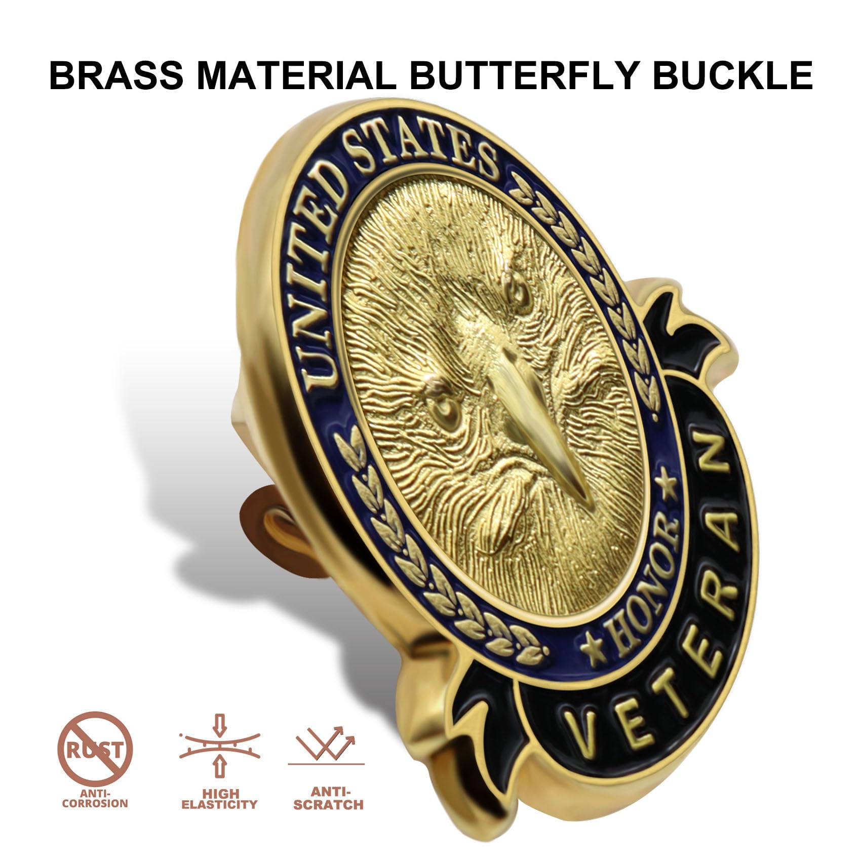 6/12/50/100 Pcs US Veteran Pins– Patriotic American Flag Veterans Day Eagle Lapel pin Badge Brooch Memorial Day Military Patriotic Decorations Gifts - Image 2