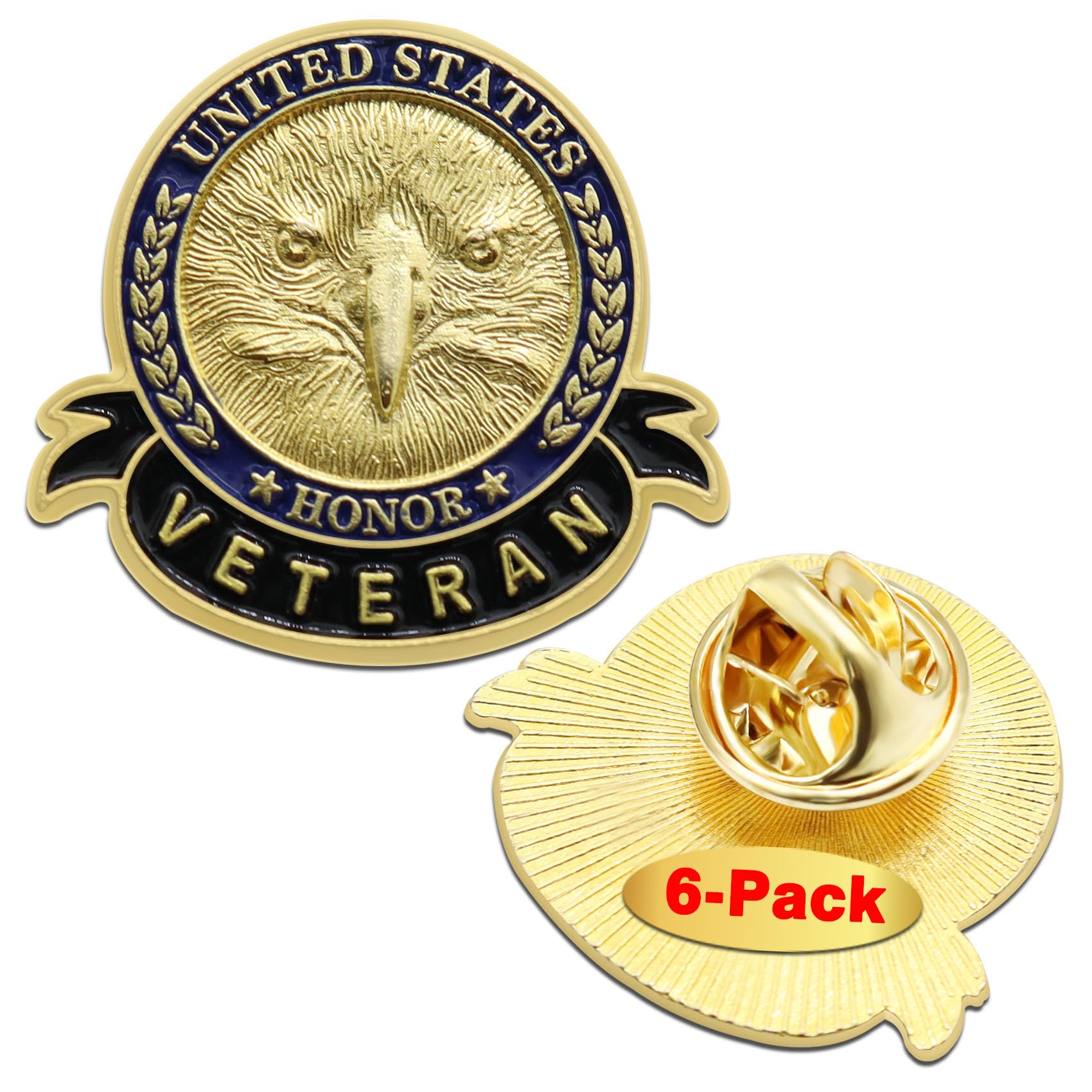 6/12/50/100 Pcs US Veteran Pins– Patriotic American Flag Veterans Day Eagle Lapel pin Badge Brooch Memorial Day Military Patriotic Decorations Gifts - Image 6