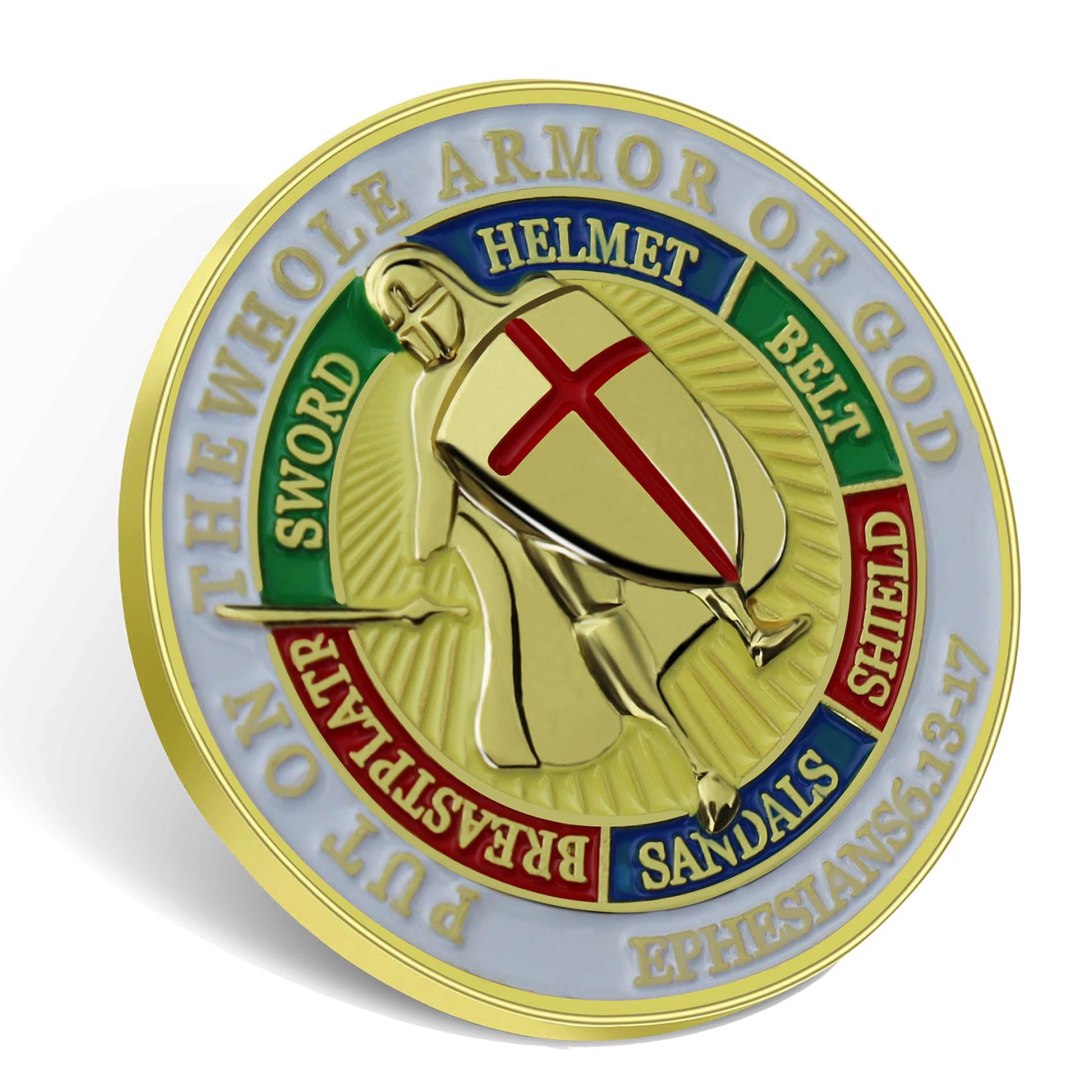 6/12/50/100PacK Put On The Whole Armor Of God Pins Bulk 1.2Inch-Ephesians 6 13-17 - Image 3