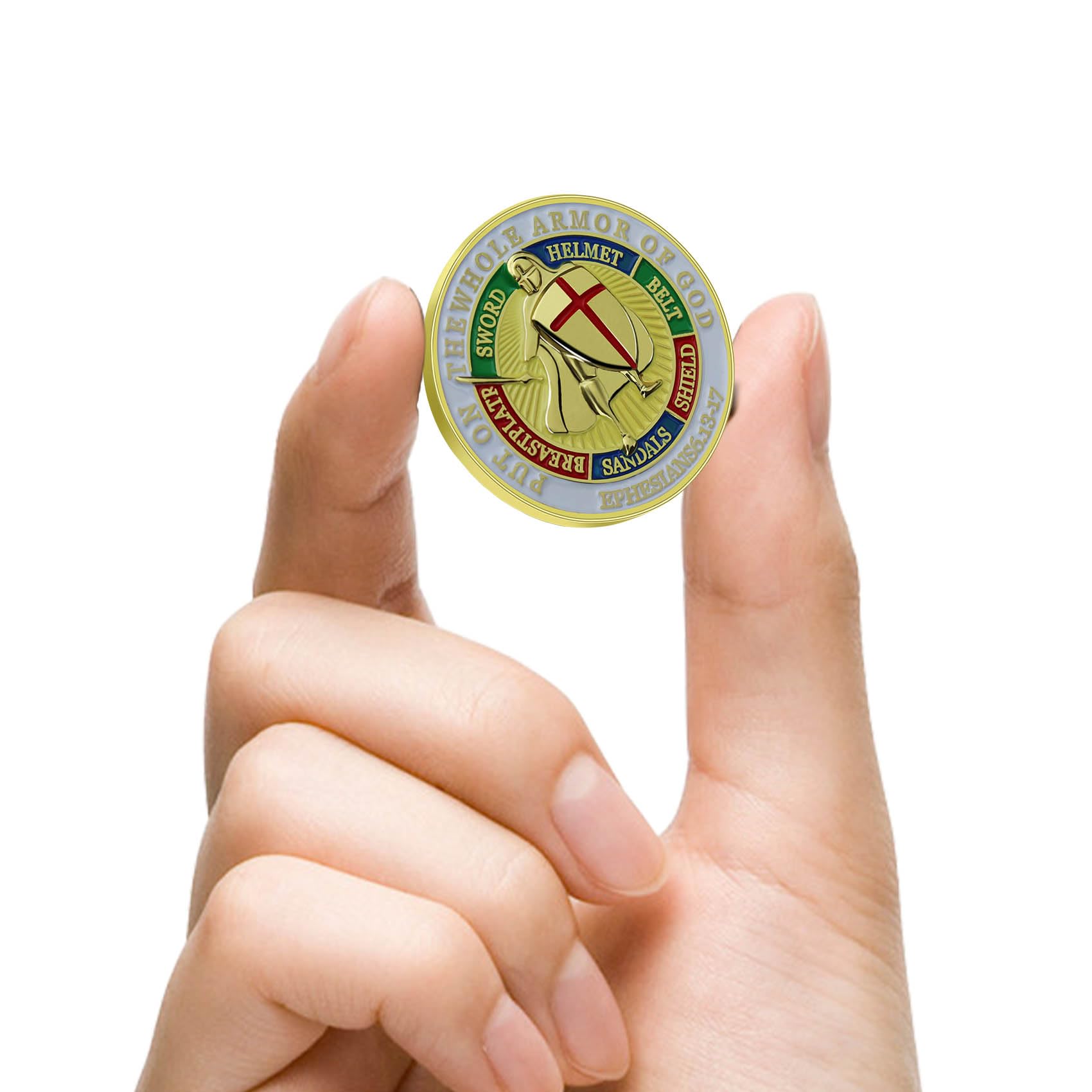 6/12/50/100PacK Put On The Whole Armor Of God Pins Bulk 1.2Inch-Ephesians 6 13-17 - Image 5