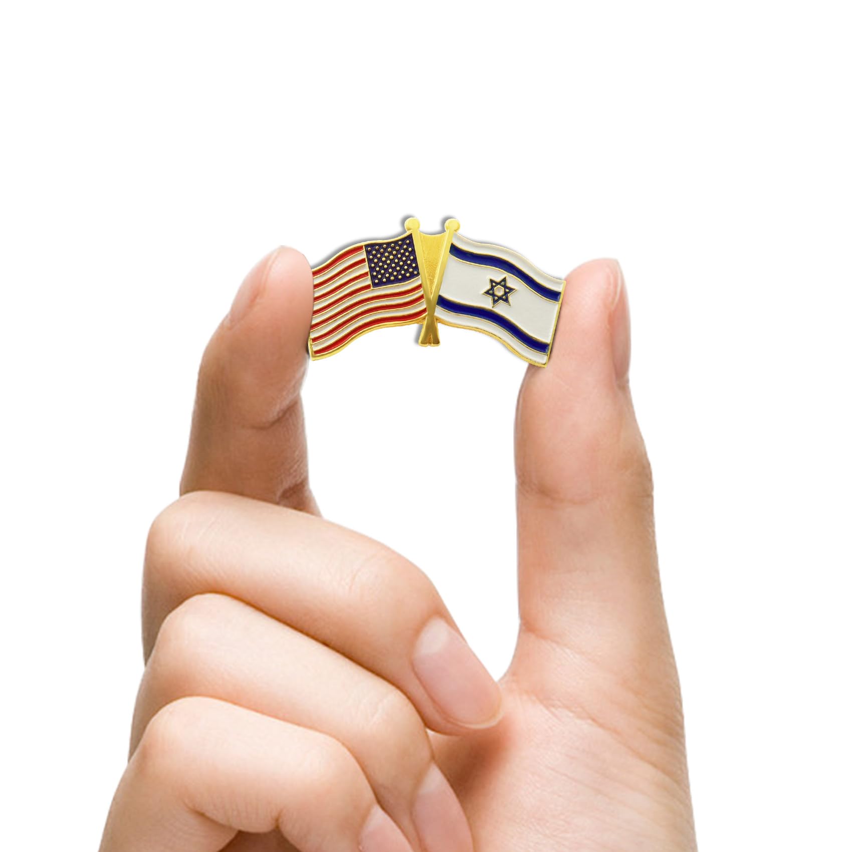 6/12/50/100Pcs America US Israel Flag Lapel Pins Bulk - Metal United States Israeli Pin Badge Brooch Souvenir for Men Women Clothes Bags Hats - Image 4