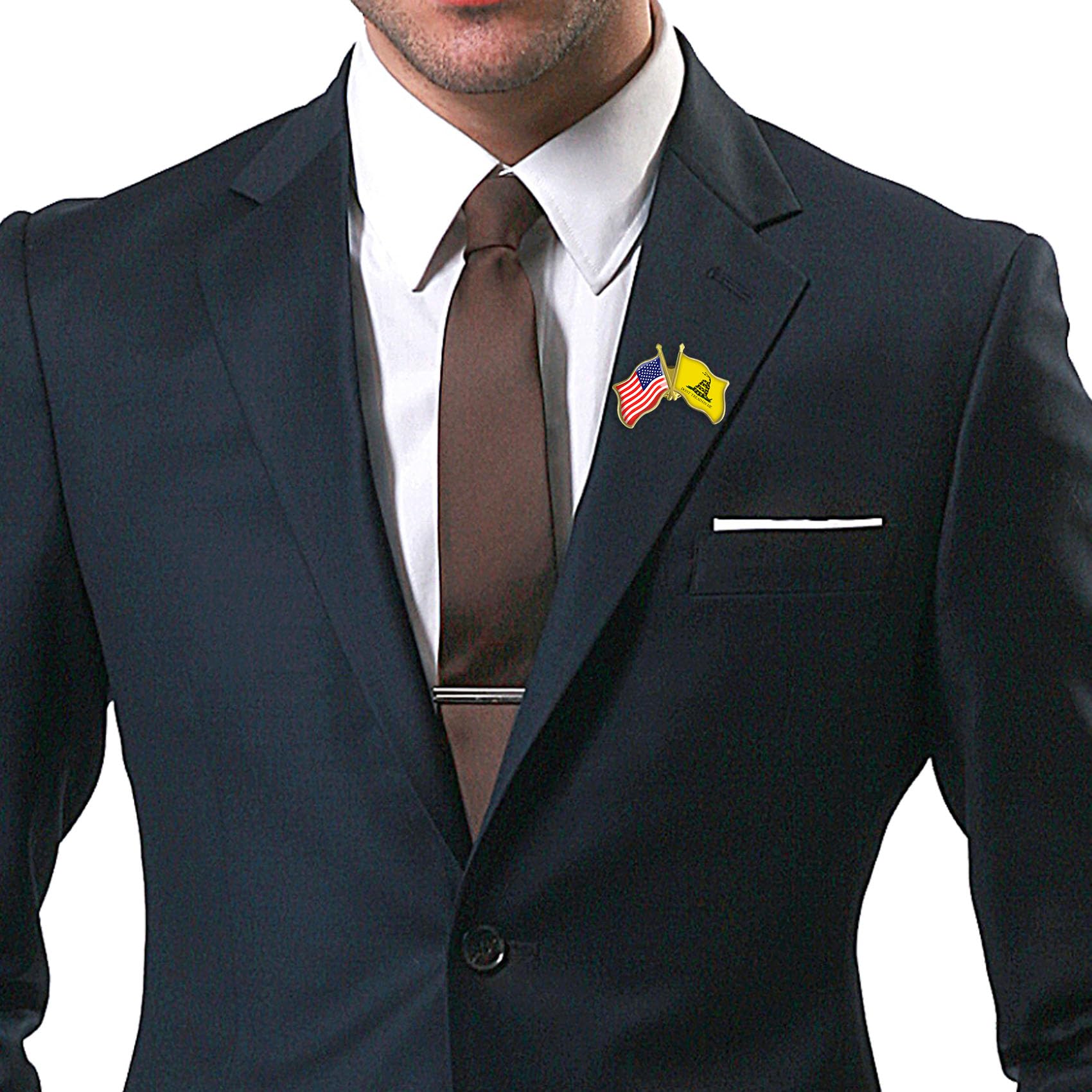 6/12/50/100Pcs-American USA Don't Tread On Me Flag Lapel Pins Bulk -1.5” United States US Gadsden Snake Tea Party Pins Badge Brooch Souvenir - Image 5