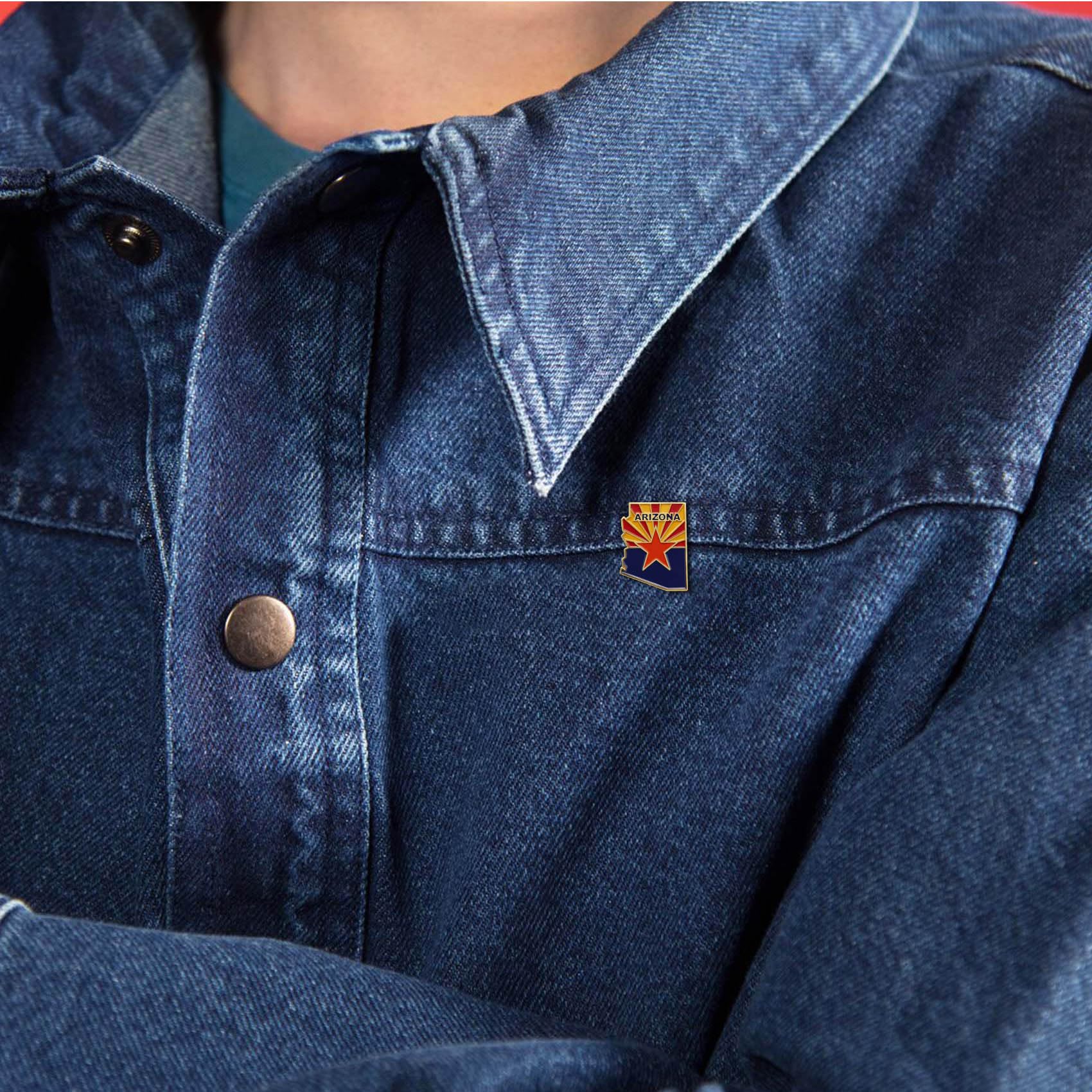 6/12/50/100Pcs Arizona Lapel Pins Bulk - Metal AZ Souvenir for Men Women Clothes Bags Hats Easter Day - Image 5