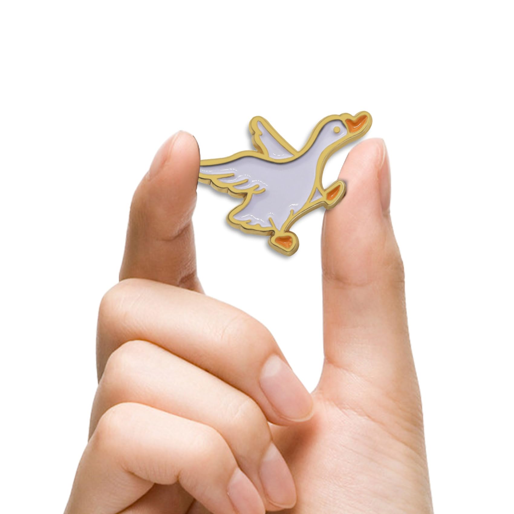 6/12/50/100Pcs Cute Fly Goose Enamel Lapel Pin 1 “ Lovely Animal inspirational Brooch Badge For Clothes Bags Hats - Image 3