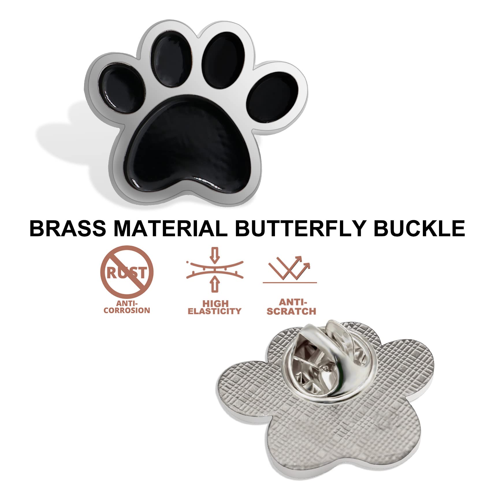 6/12/50/100Pcs Multiple Colour Paw Award Lapel Pin 1 “ -School Student Awards Mascot Brooch Animal Badge For Clothes Bags Hats - Image 3