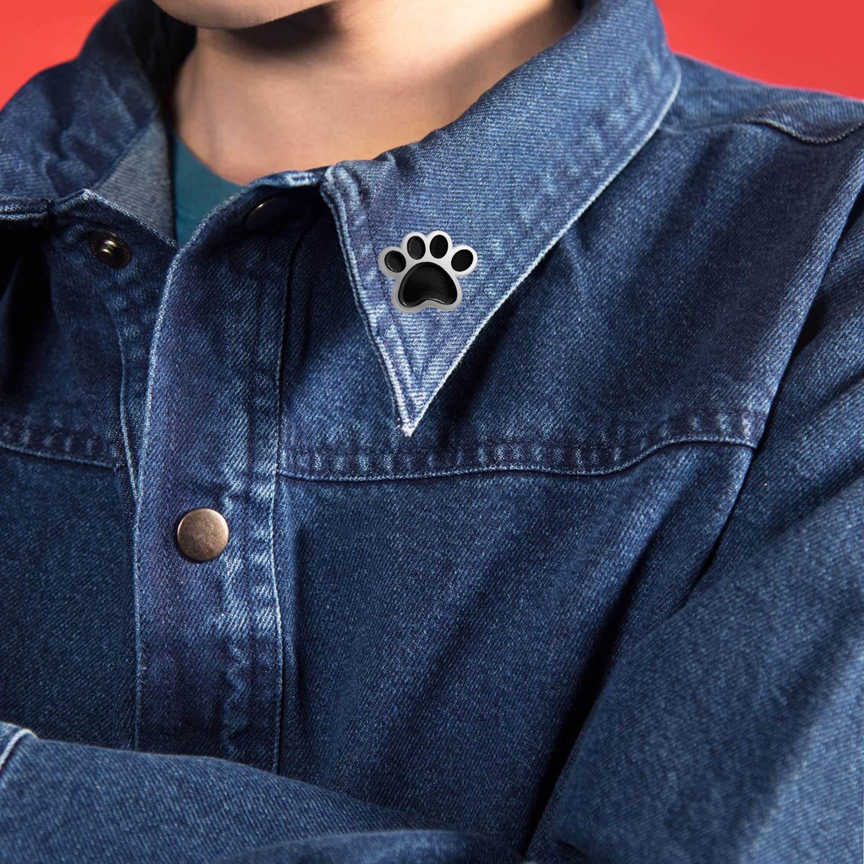 6/12/50/100Pcs Multiple Colour Paw Award Lapel Pin 1 “ -School Student Awards Mascot Brooch Animal Badge For Clothes Bags Hats - Image 5