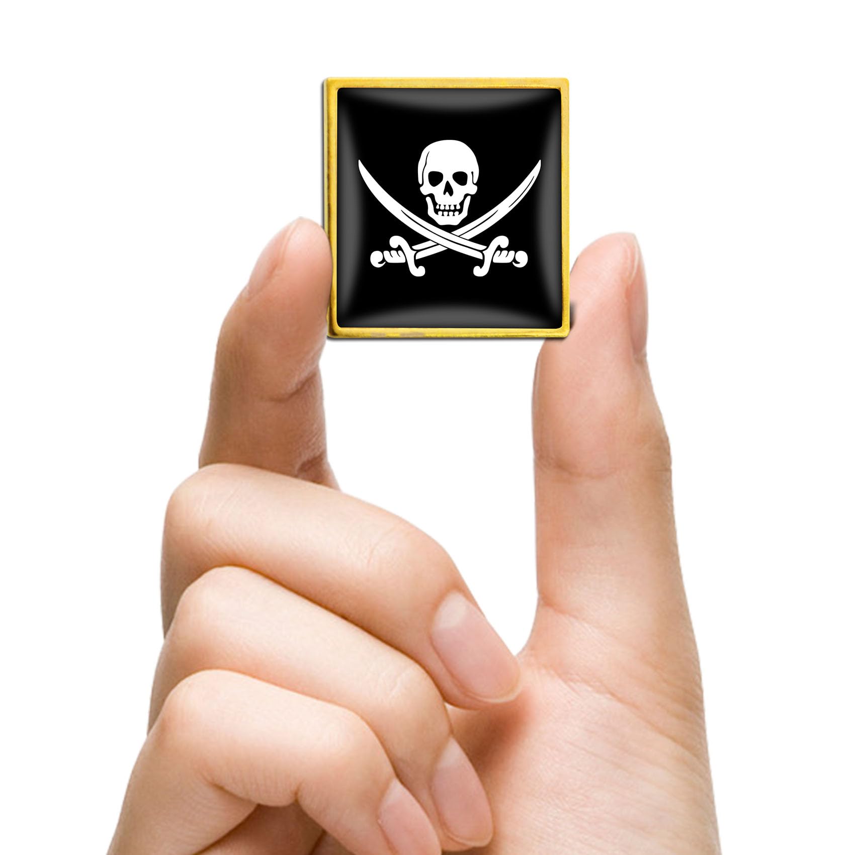 6/12/50/100Pcs Pirate Flag Lapel Pins Bulk - Metal Jolly Roger Brooch Badge Souvenir for Men Women Clothes Bags Hats - Image 4