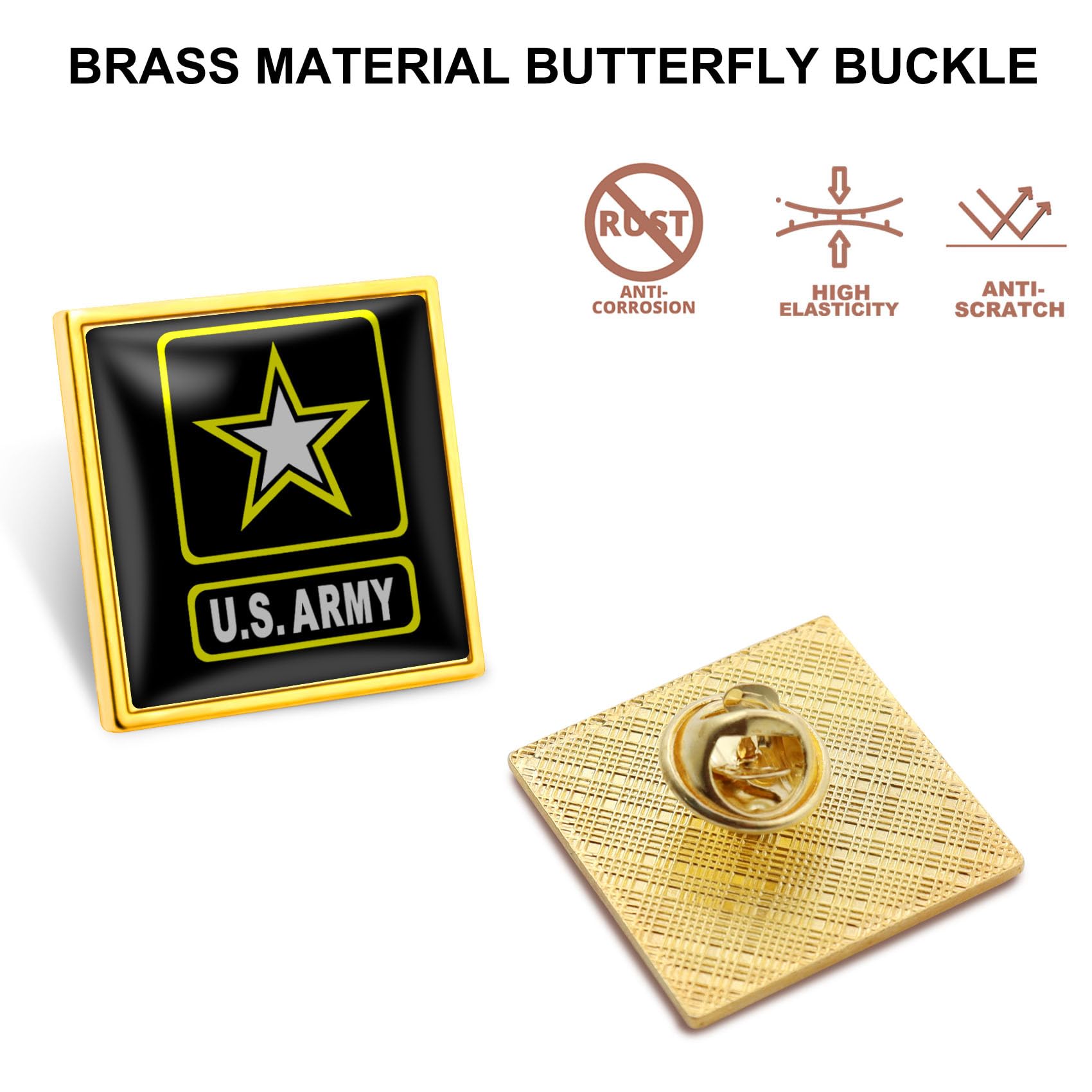 6/12/50/100Pcs U.S. Army Flag Lapel Pins Bulk - Metal Military Brooch Badge Souvenir for Men Women Clothes Bags Hats - Image 3