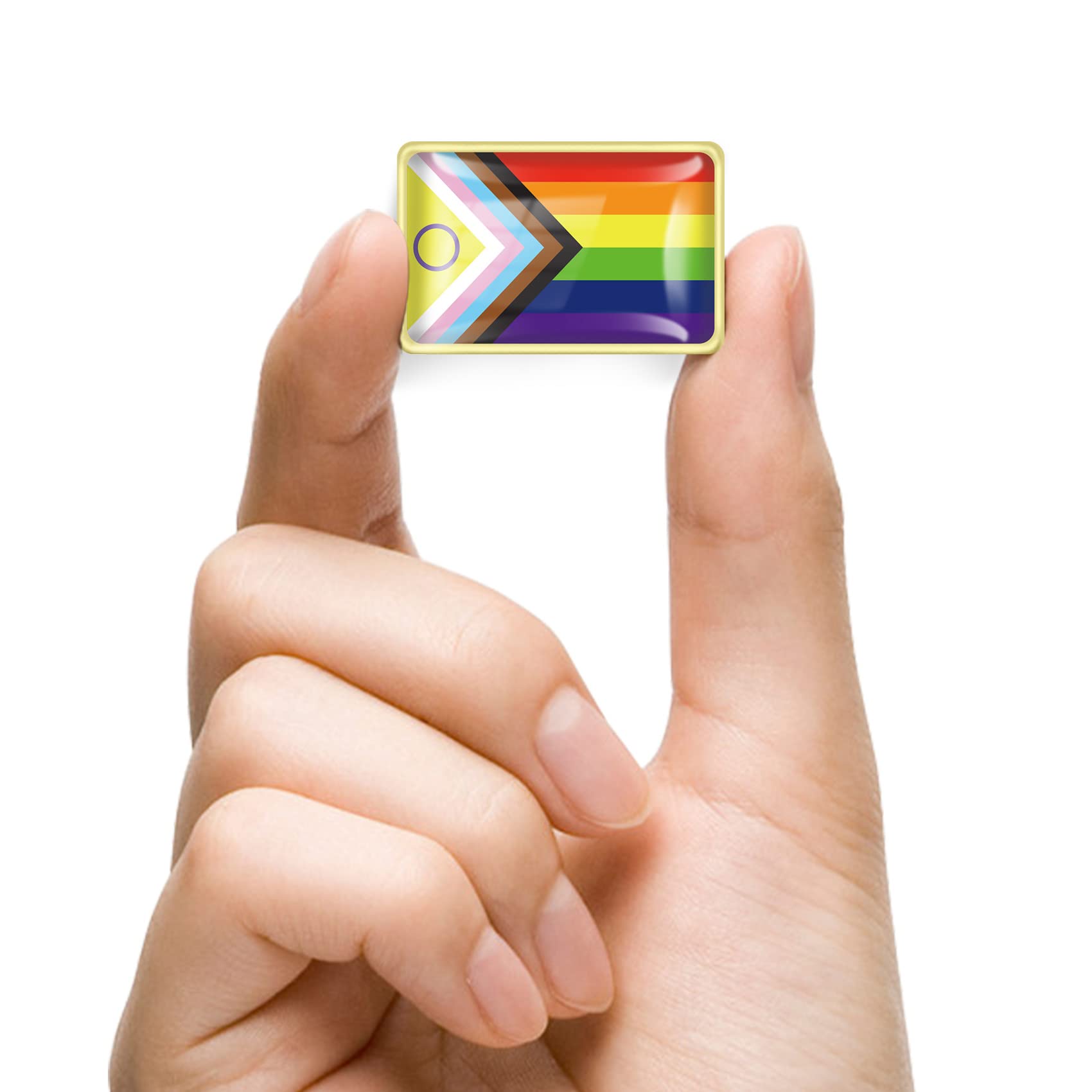 6/20/50/100/200Pcs New Progress Pride Lapel Pins Bulk- LGBT Transgender Rainbow Lesbian Bisexual Gay Progressive Pin Brooch Badge for Men Women Clothes Bags Hats - Image 4