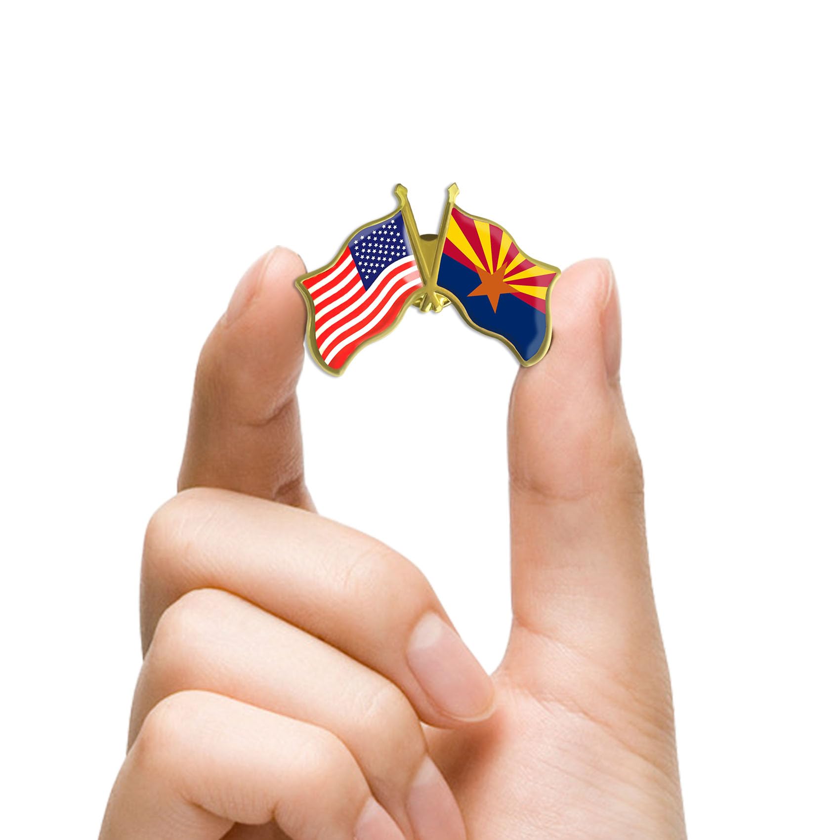 6/ Pack-American State Arizona Flag Lapel Pins Bulk -1.5” United States America US USA AZ Badge for Men Women Patriotic Souvenir - Image 4