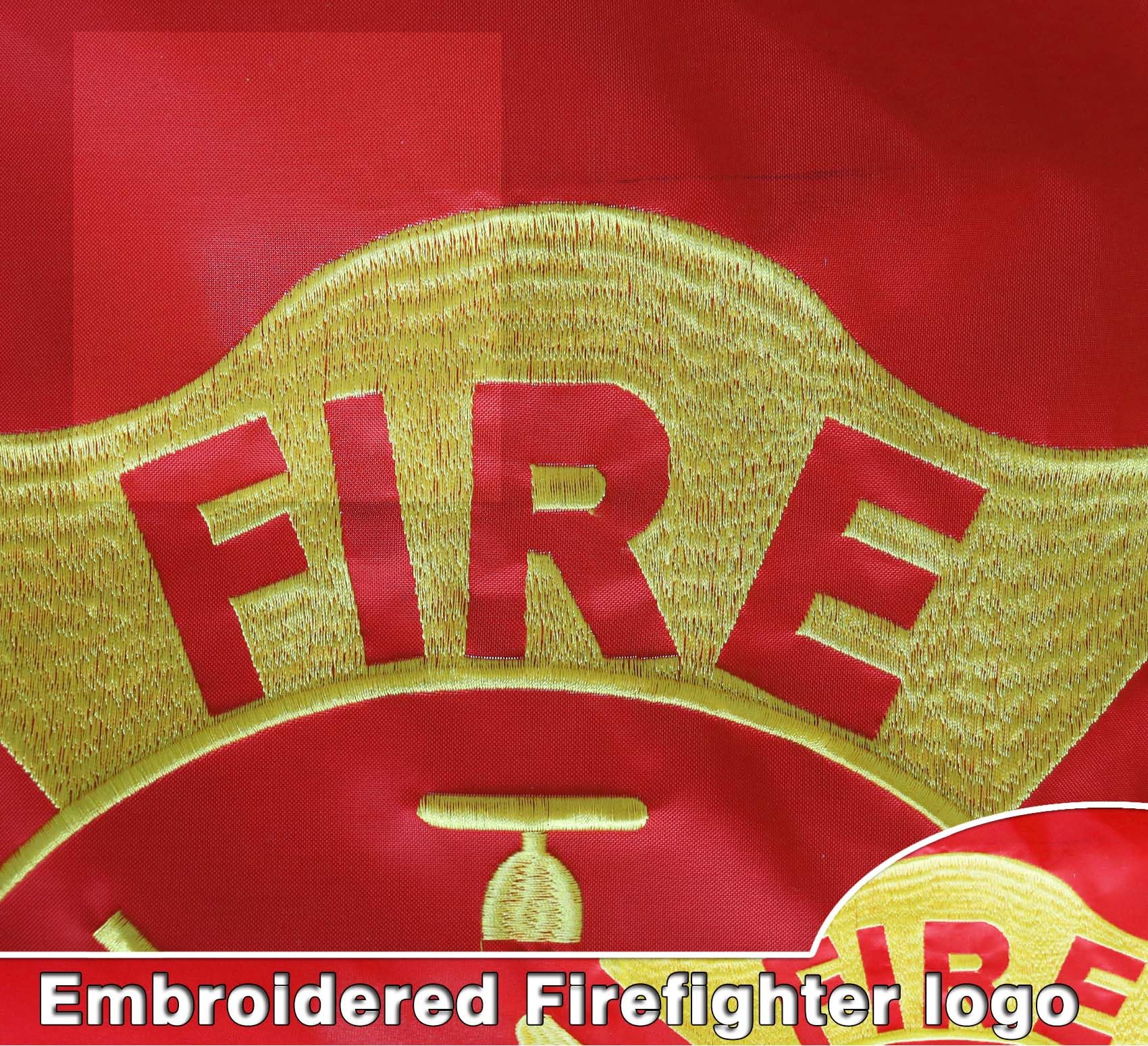 MIDLE Fire Department Flag 3x5 Ft Outdoor Large, Embroidered Firefighter logo|Quadruple Stitched Fly Ends| US Firefighter Service Sector Flags Gifts House Decoration Banner - Image 4