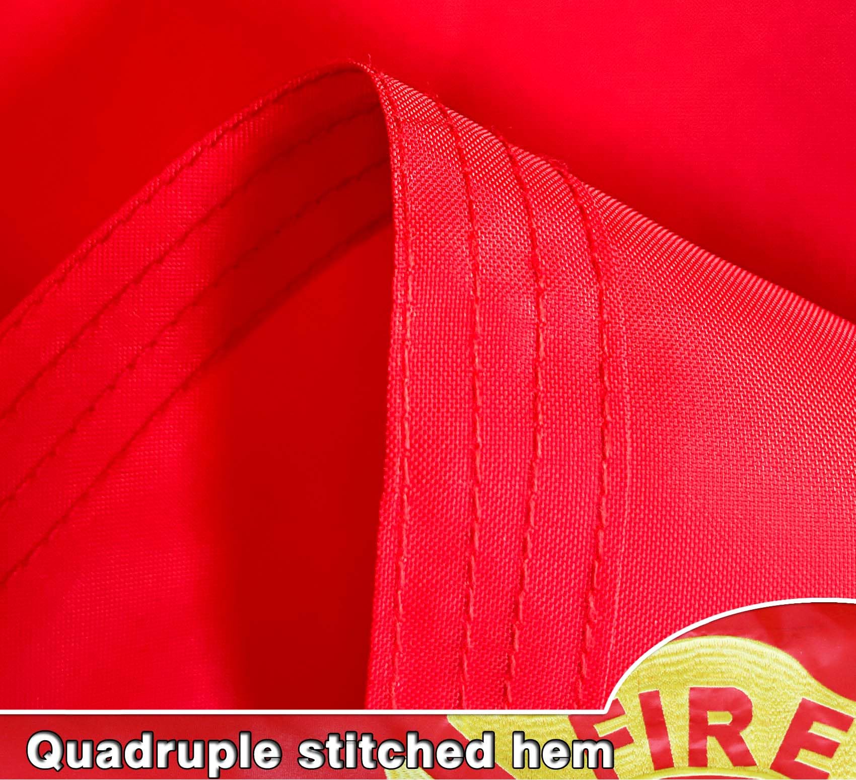 MIDLE Fire Department Flag 3x5 Ft Outdoor Large, Embroidered Firefighter logo|Quadruple Stitched Fly Ends| US Firefighter Service Sector Flags Gifts House Decoration Banner - Image 6