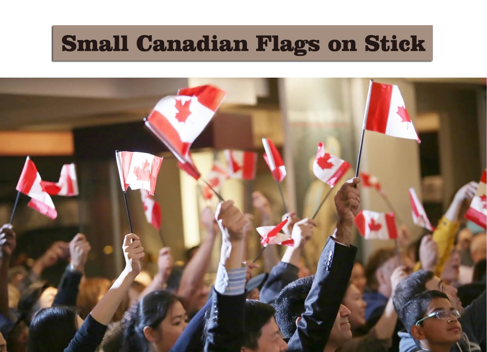 MIDLE Lot of 50 Small Canadian Flags on Stick, 4x6 Inch, Red, Patriotic Hand-Held Outdoor Flags for Canada Day, Patriotic Holidays, 4x6 inches - Image 6