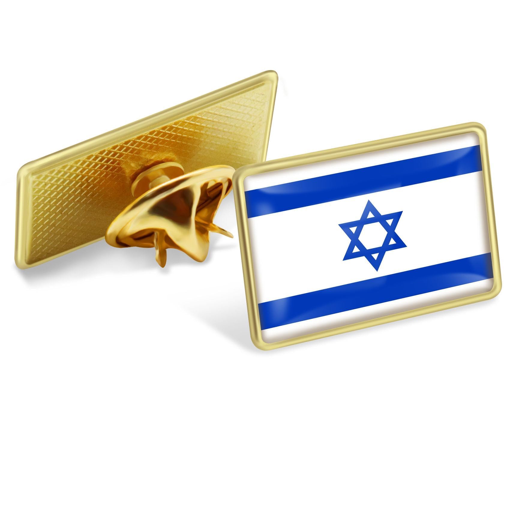 Pack of 20/50/100 Official Jewish Israel Flag Lapel Pins Bulk - Metal Israeli Brooch Badge Souvenir for Men Women Clothes Bags Hats - Image 5