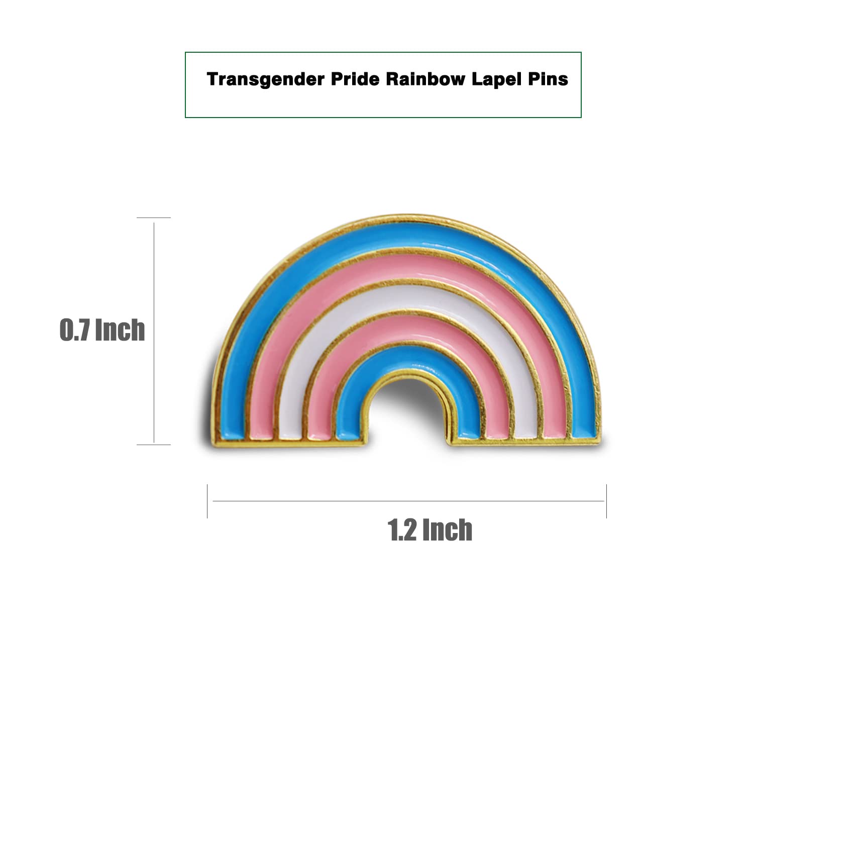 Pack of 6/12/50/100 Enamel Transgender Trans Pride Rainbow Lapel Pins Bulk-Supports LGBT Progress Gay Brooch Badge for Men Women Clothes Bags Hats - Image 3