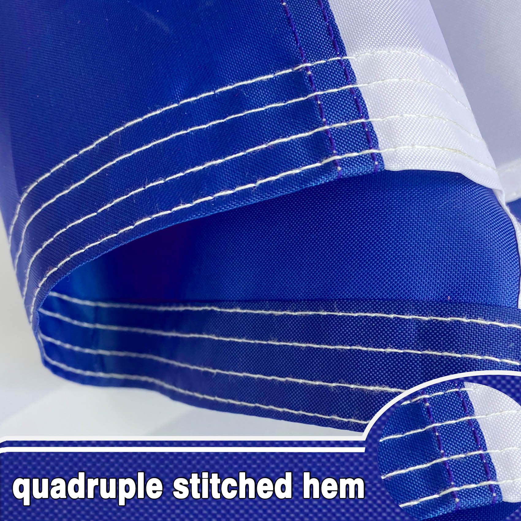 Premium Double Sided Canada Quebec Flag 3x5 Ft, Longest Lasting Heavy Duty Nylon 210D | Quadruple Stitched Fly Ends|Canadian Province QC Flags 90x150cm House Decoration Banner Drapeau Quebec - Image 6