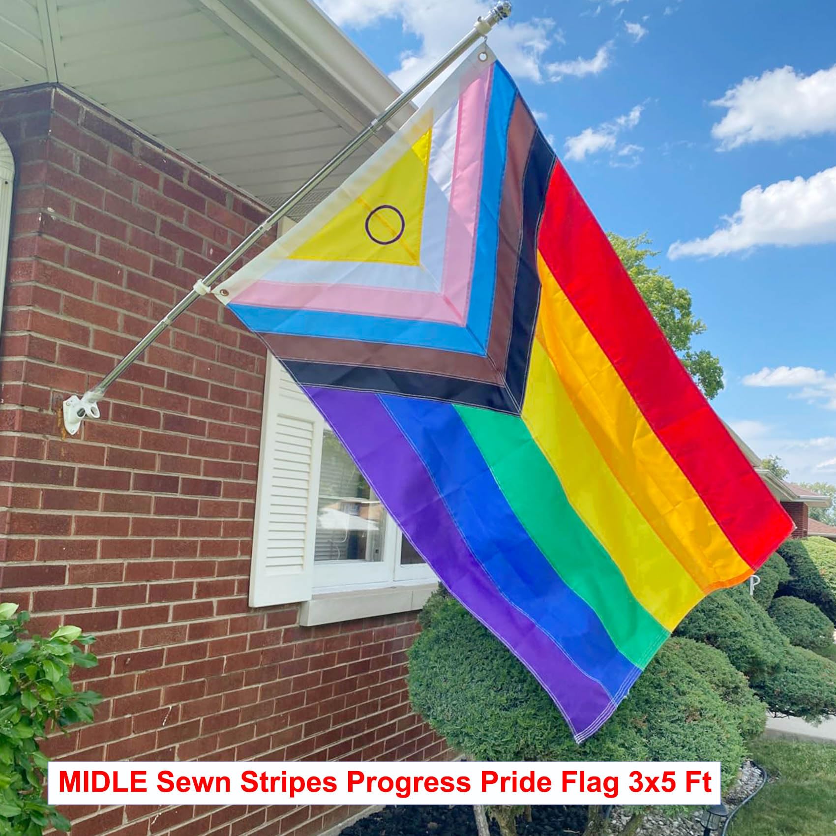Premium New Progress Pride Flag 3x5 Ft Outdoor, Longest Lasting Heavy Duty Nylon 220D Sewn Stripes | All Inlcusive Progressive Flags House Decoration Banner - Image 7