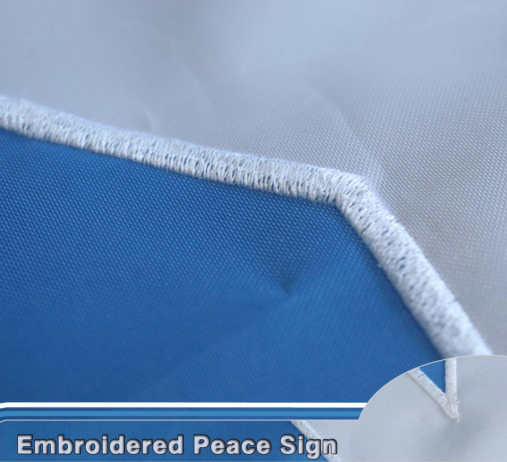 Premium World Peace symbols Flag 3x5 Ft Large Double Sided Embroidered |Quadruple Stitched Fly Ends| Love Peace Flags For outdoors House Decoration Banner - Image 4